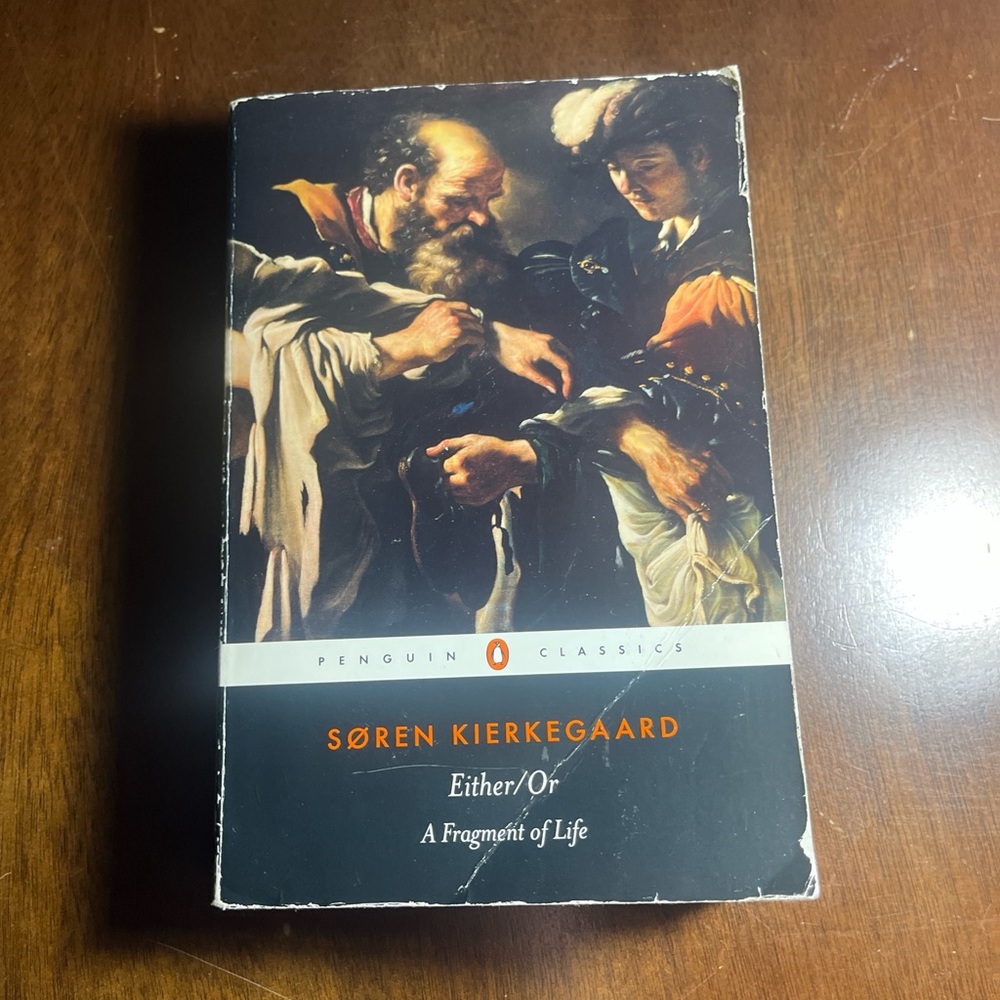 Either/Or by Søren Kierkegaard- Paperback